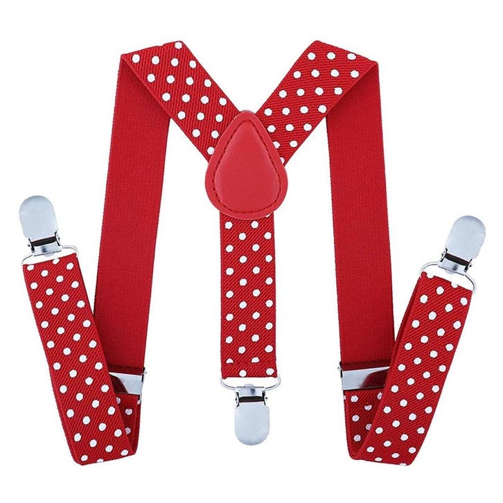 Fako Fashion - Kinder Bretels - Stippen - 65cm - Rood, Kinderen en Baby's, Kinderkleding | Overige, Verzenden