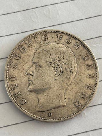 Duitsland, keizerrijk Otto. 3 Mark 1909 / Bavaria (Zonder