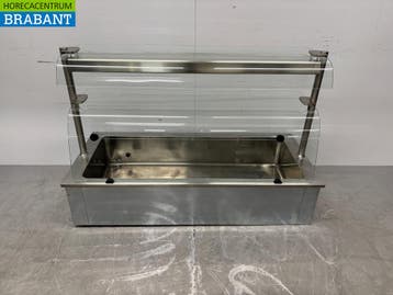 Bain Marie à encastrer en acier inoxydable 4 x 1/1 GN 146 cm, Articles professionnels, Verzenden