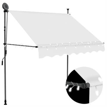 vidaXL Luifel handmatig uitschuifbaar met LED 200 cm, Verzenden, Nieuw