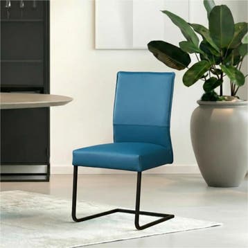 Set van 10 Leren eetkamerstoelen Remix - Toledo Turquoise, Ophalen of Verzenden