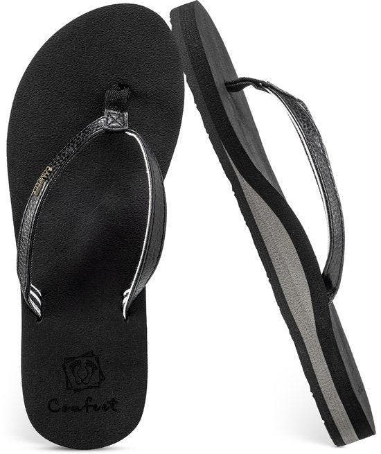 2dekans | Comfeet Slippers Dames - Sandalen - Zwart - Maat, Kleding | Dames, Schoenen, Ophalen of Verzenden
