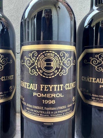 1998 Chateau Feytit-Clinet - Pomerol - 3 Bouteilles (0,75 L), Collections