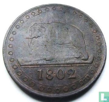 Ceylon 1/96 rixdollar 1802, Verzenden, Losse munt