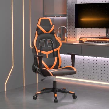 vidaXL Gamestoel kunstleer zwart en oranje, Huis en Inrichting, Stoelen, Verzenden, Nieuw