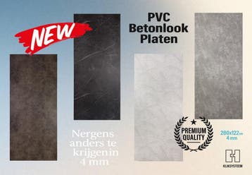 PVC Wandpanelen Hoogste kwaliteit 96/122x280cm 4mm DIK!, Verzenden, Nieuw, Overige materialen, Minder dan 20 mm
