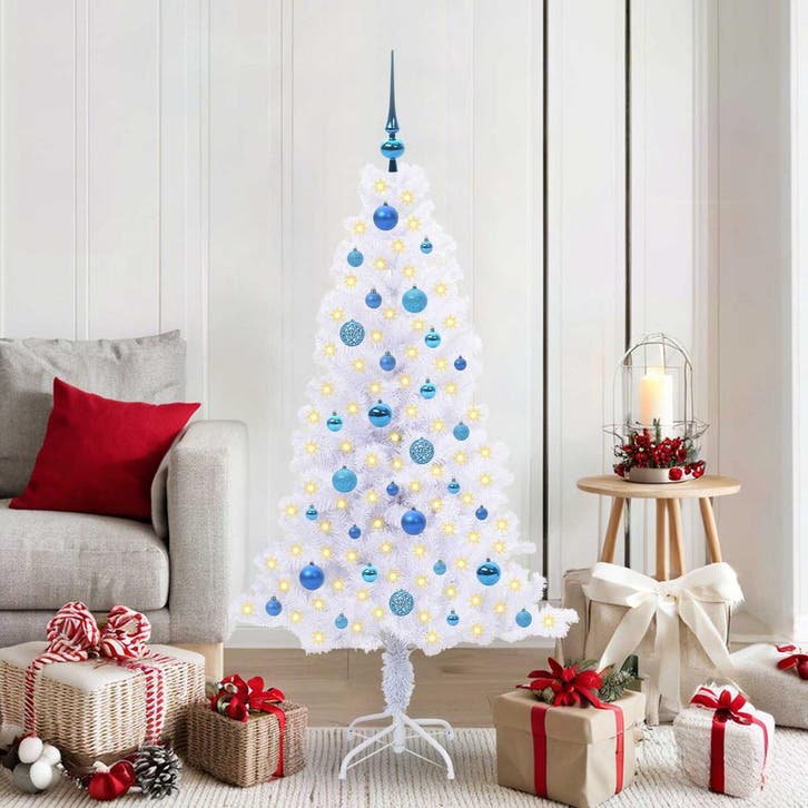 vidaXL Kunstkerstboom met 150 LED Wit 150 cm PVC en Staal, Divers, Noël, Envoi