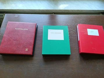 Wereld. 3 x Vintage Coin Albums with a Wide Variety of World