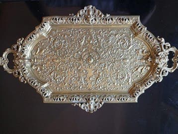 Decoratief dienblad - Frankrijk - Grote vintage dienblad