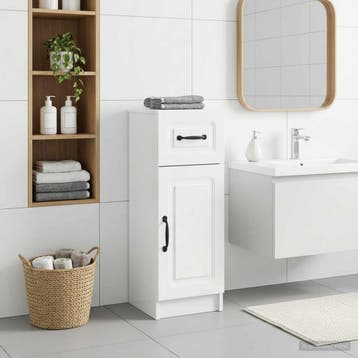 vidaXL Badkamer Opbergkast UTRECHT Hoogglans Wit 30 x 31 x, Verzenden, Nieuw