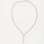 Ketting met hanger - 18 karaat Witgoud Diamant (Natuurlijk)