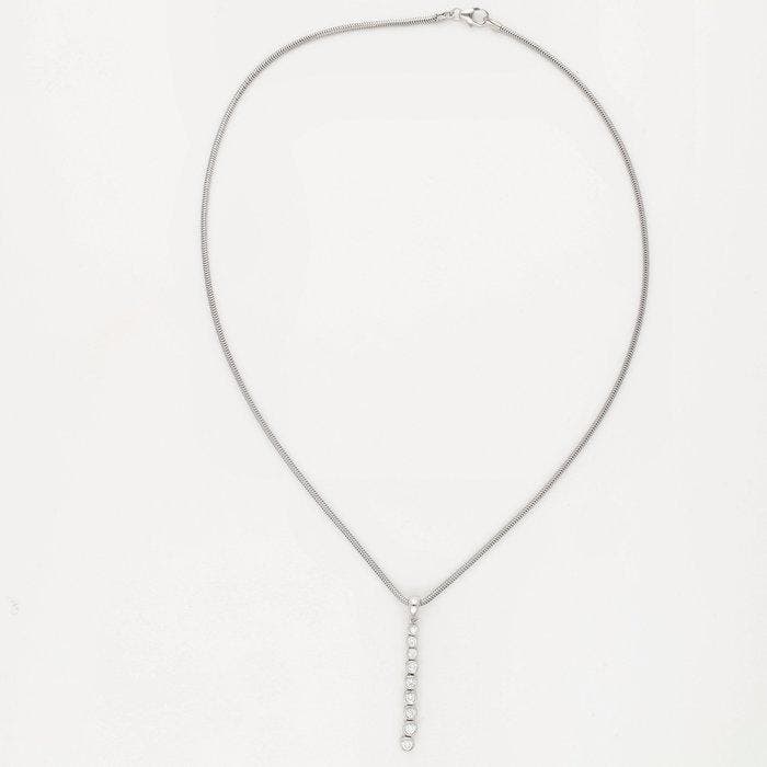 Ketting met hanger - 18 karaat Witgoud Diamant (Natuurlijk), Bijoux, Sacs & Beauté, Bijoux anciens