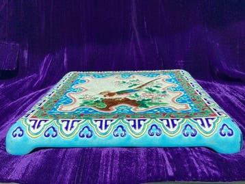 Longwy - Sous-verre - Céramique - Emaux, Antiquités & Art, Antiquités | Verre & Cristal