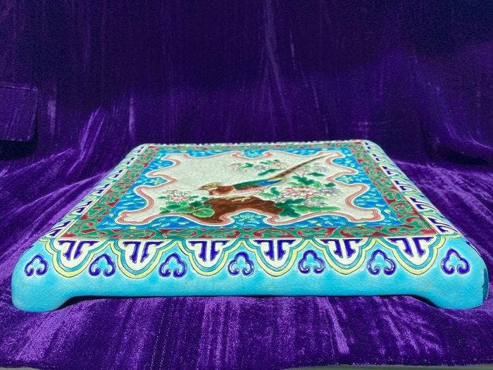 Longwy - Sous-verre - Céramique - Emaux, Antiek en Kunst, Antiek | Glaswerk en Kristal