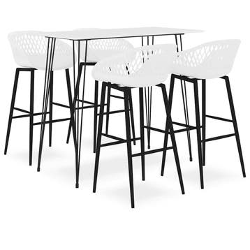 vidaXL 5-delige Barset wit, Huis en Inrichting, Complete eetkamers, Verzenden, Nieuw