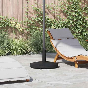 vidaXL Parasolvoet 24.6 kg Zwart Rond, Verzenden, Nieuw
