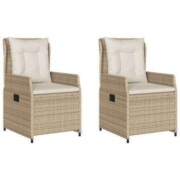 2x Rattan tuinstoel | Tweede kansje | OP = OP (tuinstoelen), Tuin en Terras, Verzenden, Nieuw, Rotan, Verstelbaar