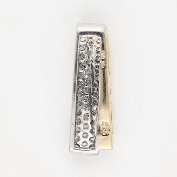 Pendentif - 14 carats Or jaune, Or blanc Diamant (Naturelle)