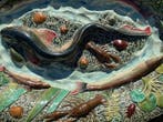Style de Palissy - Schotel - Aardewerk - ovale schotel van
