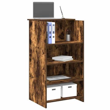 vidaXL Receptiebalie 55x50x103,5 cm bewerkt hout gerookt, Verzenden
