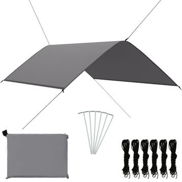 vidaXL Afdekzeil 3x2 m grijs, Verzenden
