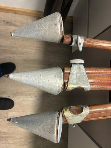 Staande lamp - Hout, Aluminium - Meting driepotig statief