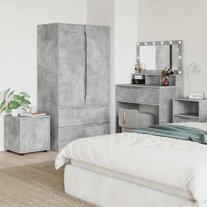 vidaXL Badkamerkast Beton Grijs 40,5 x 40 x 44 cm Bewerkt, Maison & Meubles, Armoires | Autre, Envoi