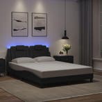 vidaXL Bedframe Viana met LED zonder matras zwart 140x190, Verzenden, Nieuw