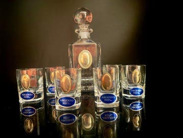 Drankservies (7) - .925 zilver, Antiek en Kunst