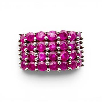 Zonder minimumprijs - Harry Ivens - Ring Zilver - Ruby, Nieuw