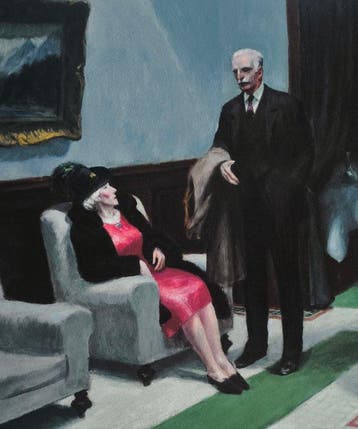 Edward Hopper (1882-1967) (after) - Hotel Lobby, 1943