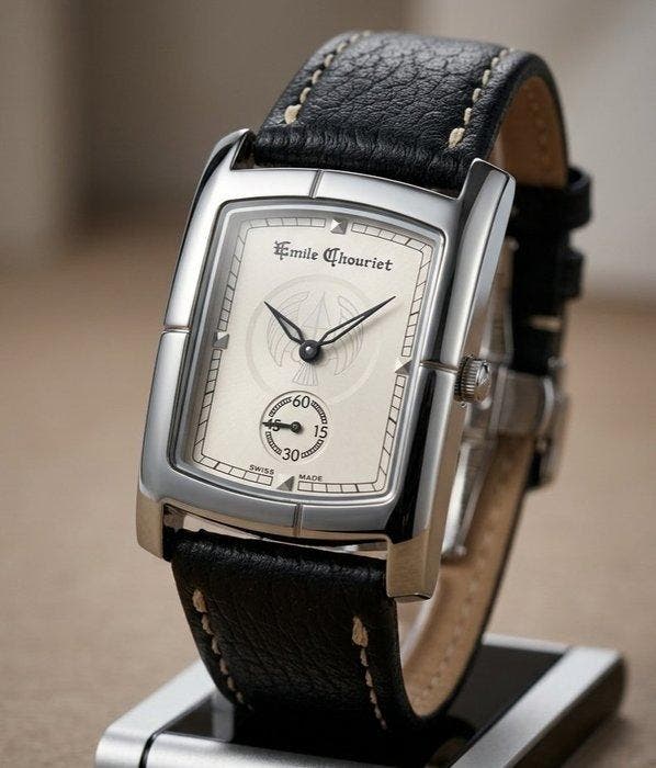 Emile Chouriet - Tank Small Seconds Swiss Quartz – Ref., Handtassen en Accessoires, Horloges | Heren