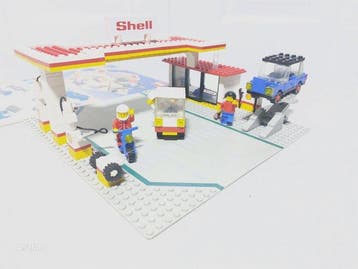 Lego Set - 6371 - City, Classic Town - Shell tankstation met