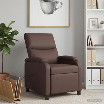 vidaXL Massage Relaxstoel Bruin Kunstleer, Verzenden
