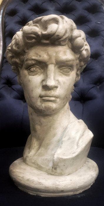 sculptuur, Busto David Michelangelo - 31 cm - Gips - 2000