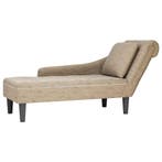 vidaXL Chaise longue met kussen&rechterarmleuning kunstleer, Verzenden, Nieuw