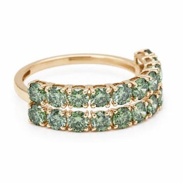 Zonder minimumprijs - Ring - 14 karaat Geel goud - 2.09ct., Nieuw