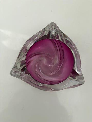 Val Saint Lambert - René Delvenne - Asbak - swirl - Kristal