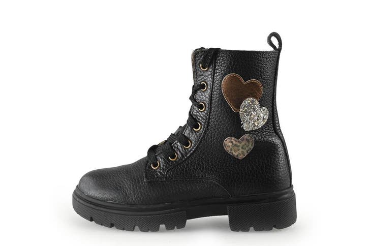 IK-KE Veterboots Meisjes in maat 30 Zwart, Kinderen en Baby's, Kinderkleding | Schoenen en Sokken, Jongen of Meisje, Zo goed als nieuw