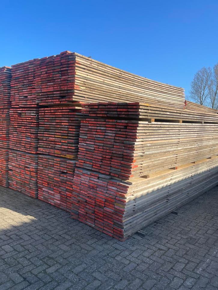 Steigerhout - steigerplanken verschillende lengtes, Doe-het-zelf en Bouw, Hout en Planken, Steigerhout, 300 cm of meer, 25 tot 50 mm