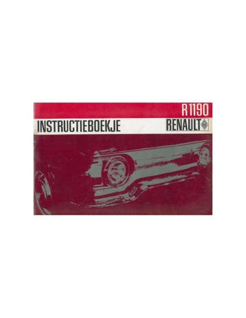 1965 RENAULT 10 MAJOR INSTRUCTIEBOEKJE NEDERLANDS, Ophalen of Verzenden