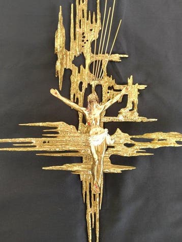 sculptuur, Cristo crucificado de bronce de San Juan de la