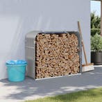 vidaXL Haardhoutopslag 120x45x100 cm gegalvaniseerd staal, Verzenden