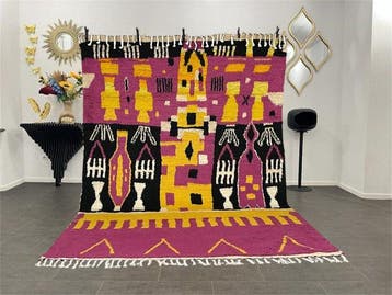 Berber, Groot Azilal kleurrijk tapijt – Berber kunstzinnige, Huis en Inrichting, Nieuw