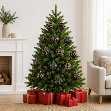 vidaXL Kerstbalset XL 18 st Zwart en Goud 8 cm Polystyreen, Verzenden, Nieuw