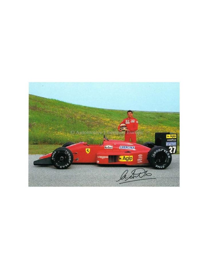 1987 FERRARI F1-87 MICHELE ALBORETO ANSICHTKAART, Boeken, Auto's | Folders en Tijdschriften