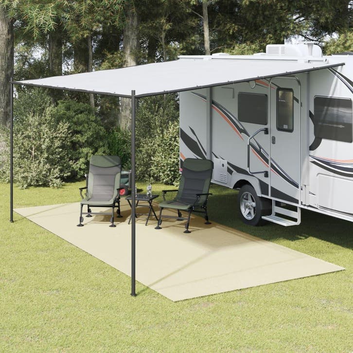 vidaXL Tenttapijt 5x2,5 m crèmekleurig, Caravanes & Camping, Accessoires de tente, Envoi