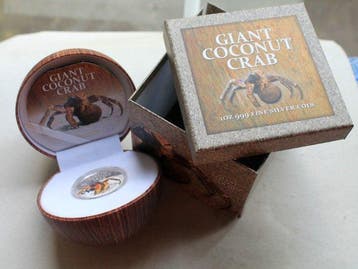 Pitcairn. 2 Pounds 2013 Giant Coconut Crab, 1 Oz (.999)