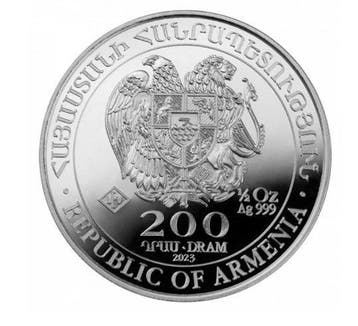 Arménie. 200 Dram 2026 – Noahs Ark – 1/2 oz Silver coin –