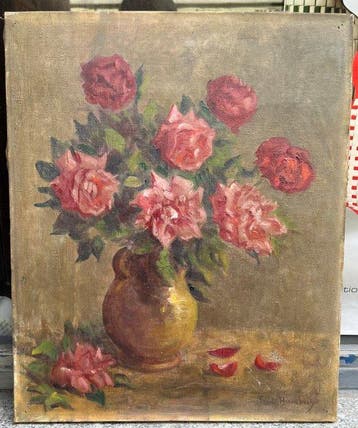 Frédéric Humbert (1857-1937) - Bouquet de Fleurs Roses